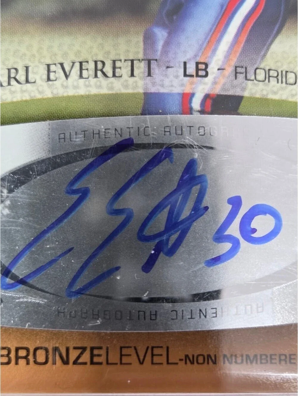 2007 SAGE Autographed Football - Autographs Earl Everett #A16 Red (AU, RC)